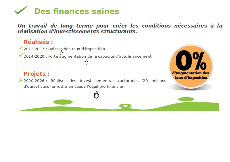 Des finances saines